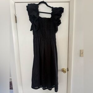Elegant Black Ruffled Dress